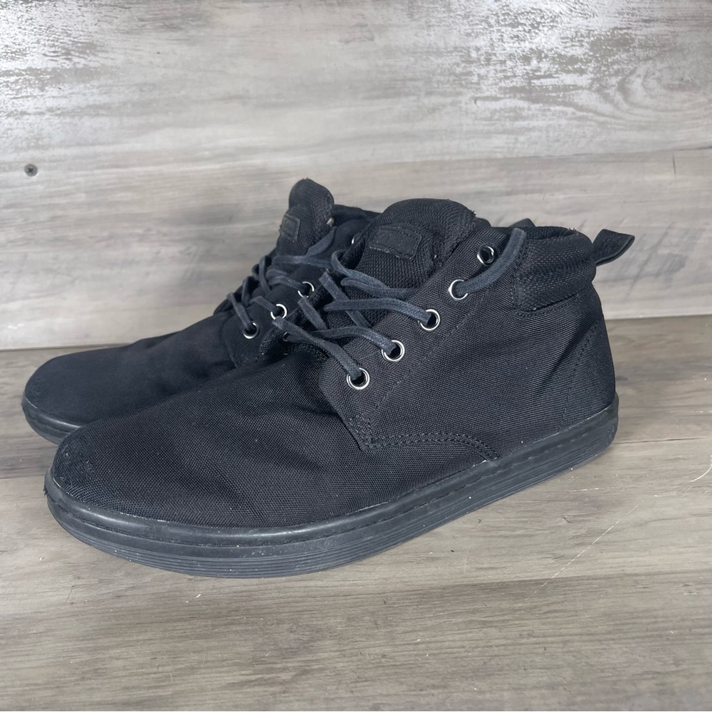 Dr Martens Doc Men’s 9 Black Canvas Belmont 5 Eye Boot Ankle Chukka Casual Shoes